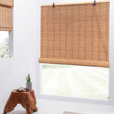 Natural Bamboo Roll-Up Blinds for Indoor and Outdoor Use - 65% Shading Rate ZMHPLKH