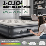 InnoTruth Air Mattress Queen with Built in Pump, Inflatable Mattress Blow up Mattress, Family Choice Award Winner, 18" Colchones Inflables Foldable Air Bed for Guest & Home, Ideal for Camping, 650lbs InnoTruth