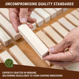 BeaverCraft Basswood Carving Blocks BW20 pcs Large Bass Wood Blocks for Wood Carving Whittling Wood for Carving - Blank Wooden Blocks for Crafts 6"х2" Carving Wood Kit - Soft Unfinished Wood BeaverCraft
