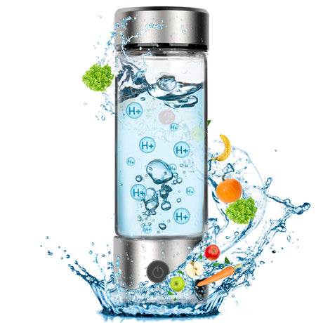 Hydrogen Water Bottle Generator, Portable Rechargeable aquahealth Hydrogen Water, Hydrogen Water Ionizer Machine, with SPE/PEM Technology, for Home Office Travel Fitness Drinking Fakllod
