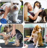 mydearpet Electric Dog Pet Grooming Table for Large Dogs, Heavy Duty X Lift Pet Grooming Table, Height Adjustable with Double Arms and Non-Slip Rubber Tabletop, 50''/White mydearpet