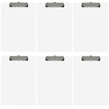 Trade Quest Plastic Clipboard Opaque Color Letter Size Low Profile Clip (Pack of 6) (White) Trade Quest
