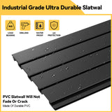 RORA Slat Wall Paneling Garage Slat Wall Storage Systems 4x8 ft Slatwall Black Heavy Duty Satwall for Tool Organization ,Pvc SlatWall Panels,Fits for Storage and Display RORA