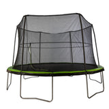 JumpKing 14 Foot Round Trampoline and Enclosure System with Galvanized Steel Frames and 200 Pound Capacity for Kids and Adults, Black/Lime Green JumpKing