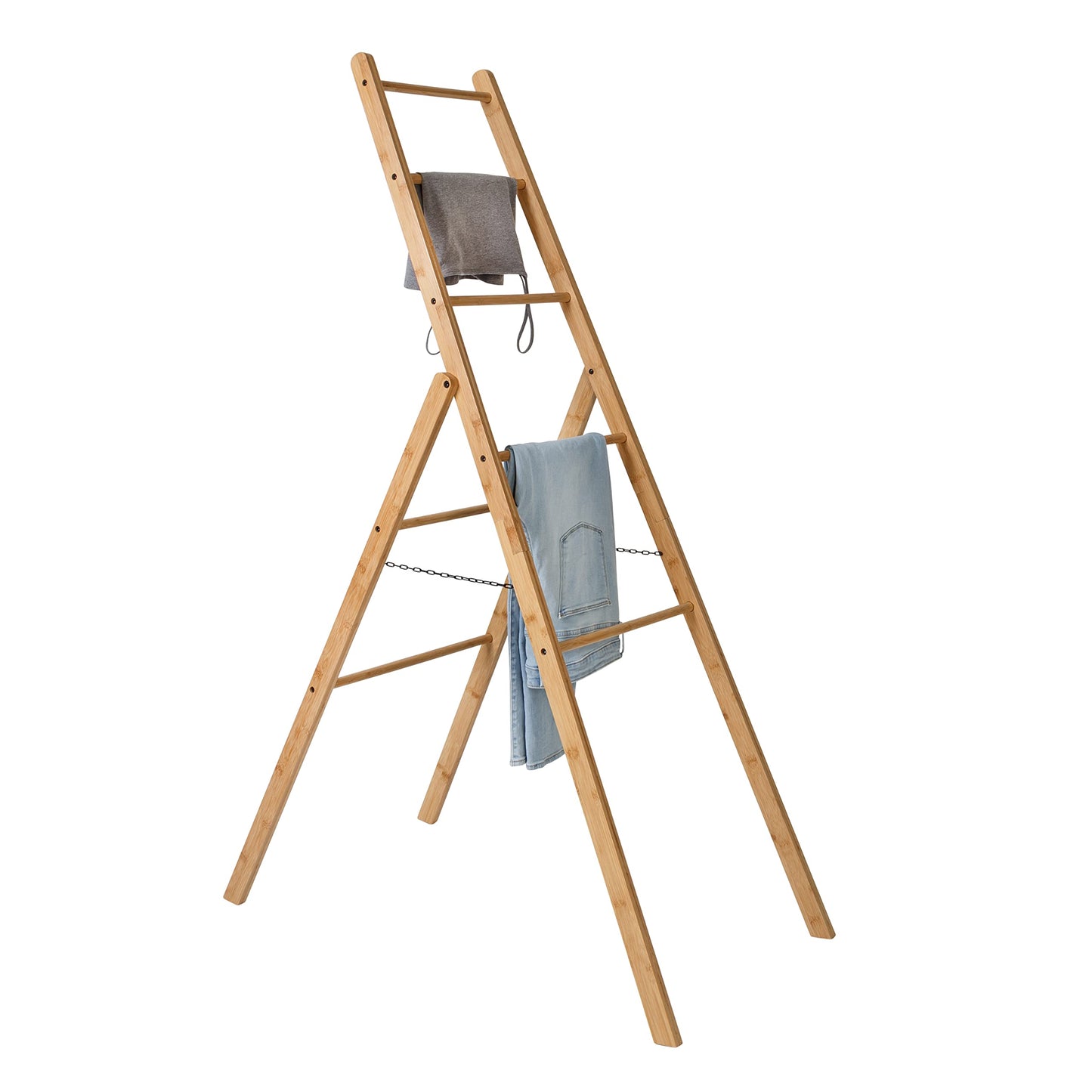 Honey-Can-Do Bamboo Clothes Drying Ladder Rack DRY-09387 Natural - WoodArtSupply