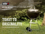 Weber Original Kettle 18 Inch Charcoal Grill, Black Weber