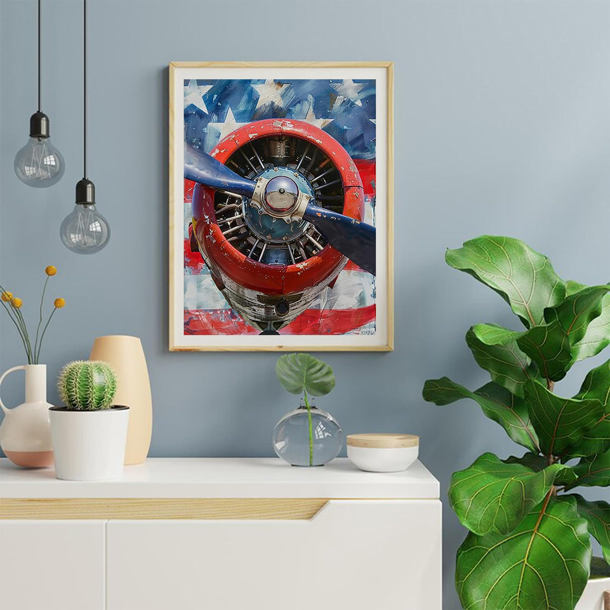 KZKZXA Airplane Diamond Painting Kits for Adults, Airplane 5D DIY Diamond Art Kits Full Drill Diamond for Gift Wall Decor Gem Arts 12x16 inch KZKZXA