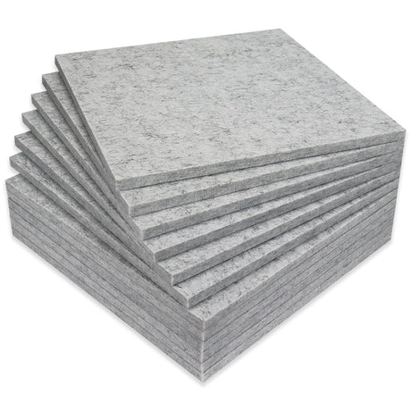 BXI Thickened Sound Absorbing Panels - 12 Pack 12 X 12 X 0.5 Inches Dense Acoustic Panels, Echo Noise Reducing Sound Panels, Tackable Studio Panels for Wall and Ceiling Acoustic Treatment BXI