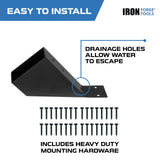 Iron Forge Tools 2x4 Pergola Brackets - 8 Pack Powdercoated Steel Corner Pergola Kit - 45 Degree Angle Bracket Angle Brace for DIY Installation - Hardware Kit and Accessories, Roof Gazebo Kits Iron Forge Tools