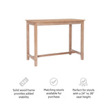 Linon Distresed 36 inch Height Pub Claridge Table, Distressed Brown Counter Linon