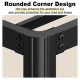 Yicensen 9 Inch Queen Bed Frame Rounded Corner Legs No Box Spring Needed, Heavy Duty Metal Queen Size Platform Bed Frame, Easy Assembly, Noise Free, Black Yicensen