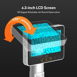 MX2-AS Microscope for Kids, 2-in-1 Handheld Miniscope, 1600X Digital Microscope with 4.3-inch 1080P Screen, Educational Kids Microscopes Kit for Boys Girls MatataStudio