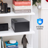 Gun Safe for Handgun with Quick Access Auto Open, Silent Mode, Full Foam Lining, Pistol Safe with Removable Shelf for Nightstand Home Bedside Car Office Use up to 4 Pistols Hosturn