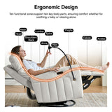 AIRSKY Power Recliner Chair, Oversized Swivel Rocker Recliner, Electric Recliner Chairs for Adults, Nursery Rocking Chairs, Lazy Boy Recliner Chair, P2 (Gray White) AIRSKY