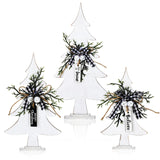 Geetery 3 Pcs Wooden Christmas Trees Table Decor Wood Tabletop Decors Retro Xmas Tree Table Topper Sign Christmas Tall Standing Rustic Wood Christmas Trees Centerpiece for Christmas Winter Holiday Geetery