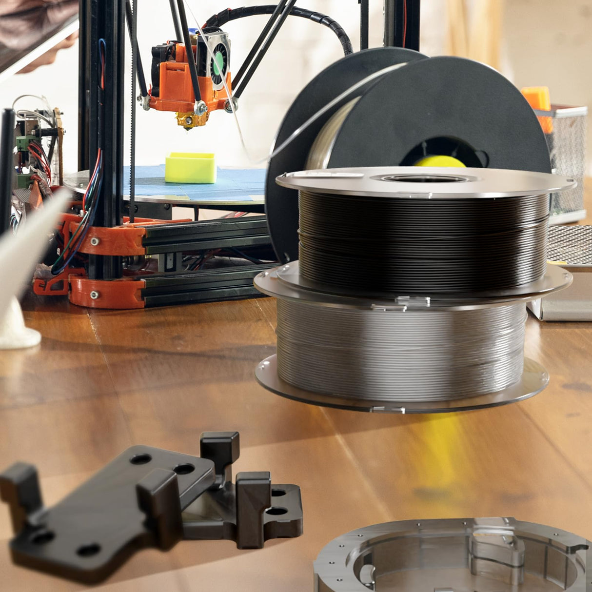 kexcelled PC Filament 1.75mm 1kg,Clear Black Polycarbonate Filament 1.75 with Tough and Heat Resistant,PC 3D Printer Filament Dimensional Accuracy +/- 0.03mm kexcelled