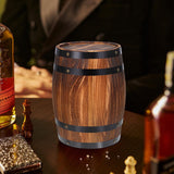 OFFSCH Oak Barrel Decoration Props Antique Decor Wooden Planter Retro Decor Succulent Pot Beer Barrel Wooden Barrel Ornament Red Wine Barrel, 10.61X8.25X8.27in OFFSCH