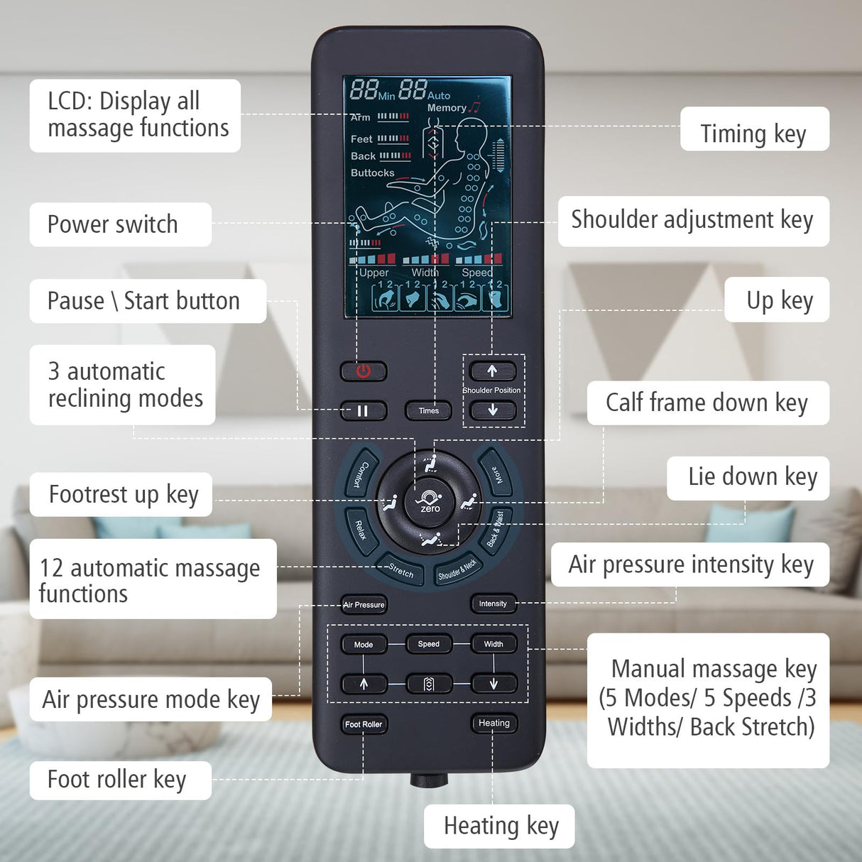 Giantex Full Body Massage Chair, Zero Gravity Shiatsu Massage Recliner with SL Track, Voice Control, Heat, Foot Roller, Thai Yoga Stretch, Airbags, 12 Auto Modes, 5 Manual Modes, Free Indoor Delivery Giantex