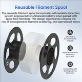 ANYCUBIC High Speed 3D Printer Filament 1.75mm Bundle, Rapid PLA Filament with High Prints Quality, Dimensional Accuracy +/- 0.02mm, 1KG Reusable Spool, 4KG Black +White + Blue + Red ANYCUBIC