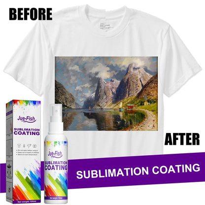 Hulzogul 100ml Sublimation Coating Spray, Coating Spray Clothing Clear Spray Sublimation Cotton Sublimation Protection Coating Spray for All Fabrics Including Polyester Fibre Canvas