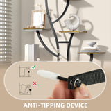 YITAHOME Tall Bookshelf with LED Light, Artistically Designed Tree Bookshelf 8-Tier Shelves, S Shaped Unique Bookshelves Corner Display Shelf for Home Office, Bedroom YITAHOME