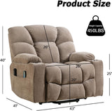 CANMOV Dual Motor Large Power Lift Recliner Chair for Elderly with Massage and Heat, Oversized Lay Flat Electric Lift Recliner, Heavy Duty Recliner Chair with USB Port, Side Pocket, Cup Holders, Brown CANMOV
