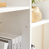 VASAGLE Bookcase, Tree-Shaped Bookshelf with 8 Storage Shelves, Rounded Corners, White 9.8D x 19.7W x 55.1H in, Engineered Wood VASAGLE