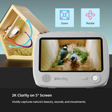 RELI Birddy® Nest with Camera & Monitor, 2K Resolution Cam Plug-and-Play Bird House with 24/7 Live Stream, Outdoor Nesting Box for Garden Birds, Ideal Gift for Bird Lover Watching Birds RELI