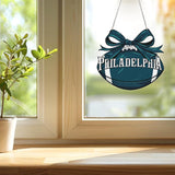 Rertcioph Football Diamond Art Hanging Kit for Adults, DIY Acrylic 5D Diamond Painting Hanging Ornament for Philadelphia Home Wall Decor and Gift Rertcioph