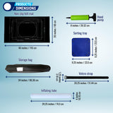 Jigsaw Puzzle Mat Roll Up Fits 500 1000 1500 Pieces Felt mat Puzzle Mats Stow and Go Puzzle Saver, Puzzle Board Storage Puzzle Roll up Mat Puzzle Keeper Holder Organizer (Black) Gourbette