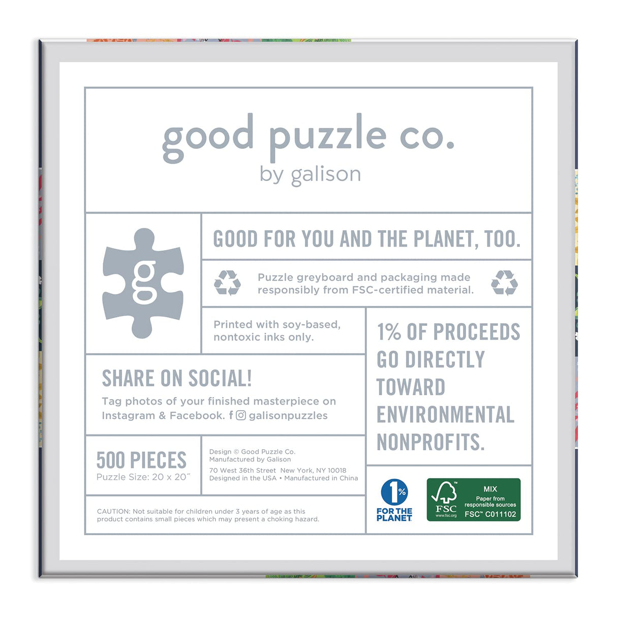 Good Puzzle Co. Cats and Flowers Galison