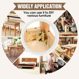 Pisman Table Leg Corner Bracket Set of 4 Includes Screws to Provide Strong Support for Legs & Table Skirts, Used to Strengthen Rickety Bench Legs, Dining Table Legs, Repair Desks Pisman