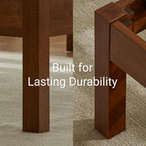 LIFEMENT Classic Wood Platform Bed Frame, Essential, Noise Free, Under Bed Storage, No Box Spring Needed, Easy Assembly (Cherry, King (U.S. Standard)) LIFEMENT