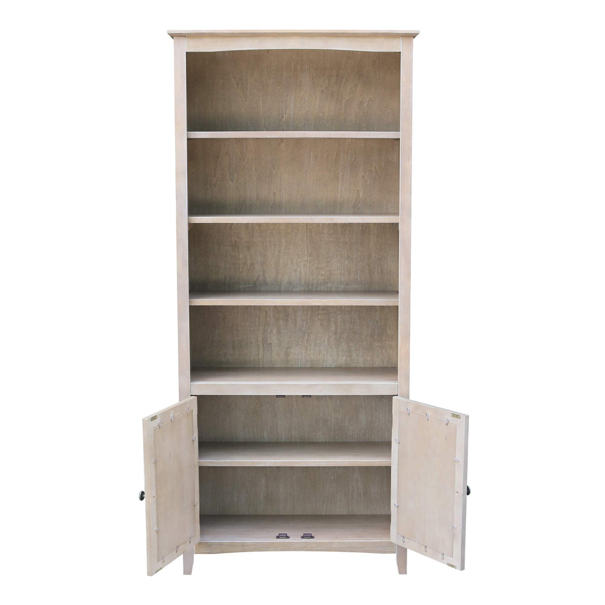 International Concepts Shaker Bookcase-72 H Bookcase, Washed Gray Taupe IC INTERNATIONAL CONCEPTS