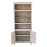 International Concepts Shaker Bookcase-72 H Bookcase, Washed Gray Taupe IC INTERNATIONAL CONCEPTS