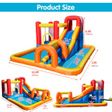 Baralir Inflatable Bounce House Water Park with Long Water Slide & Large Splash Pool Fits 5 Kids, Endless Fun of Jumping, Sliding, Climbing - Extra Cave and Tunnel Adventure and Water Cannon Baralir