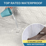 H.VERSAILTEX 100% Waterproof Sofa Slipcover Washable Loveseat Cover for 2 Cushion Cover Non-Slip Furniture Protector with Silicone Backing Couch Cover for Pets (Oversized Loveseat, Off White) H.VERSAILTEX