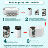 Stepstall 12oz Sublimation Can Cooler, 4 Packs Sublimation Tumbler Blank Stainless Steel Double Wall Vacuum Insulated Can Holder Sublimation Tumbler with Polymer Coating for Heat Transfer Stepstall