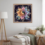 Flower Diamond Art Kits for Adults,5D Mandala Diamond Art for Beginners,DIY Diamond Painting Kit,Home Wall Decor Diamond Painting (11.8x11.8 Inch) ﻿ YULIDECO