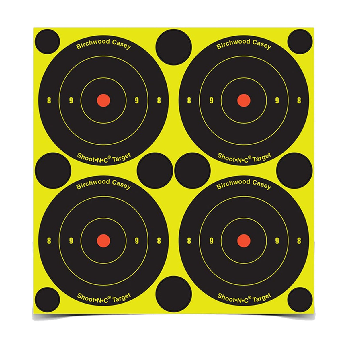 BIRCHWOOD CASEY 12" Eze-Scorer Bull's-Eye Practice Shoot-Up Brilliant White Paper Targets for Indoor and Outdoor Use, 13 Targets Birchwood Casey