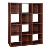 ClosetMaid Cubeicals 12 Cube Storage Shelf Organizer Bookshelf, Stackable, Vertical or Horizontal, Easy Assembly, Wood, Dark Cherry Finish ClosetMaid
