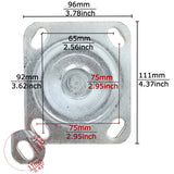 ITINA Heavy Duty Swivel Casters 6 inch 625Lbs Load Capacity/Item 360 Degree Rotation Plate Swivel Hard Casters Non-Slip with Locking Brakes(2 with Brakes& 2 Without) ITINA