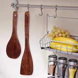 Giantree 4Pcs Wooden Spatulas, Olive Wood Cooking Spatula Wood Spoons for Cooking Long Handle Non-Stick Wooden Spatula for Kitchen, Restaurant Wok Pan Tableware Giantree