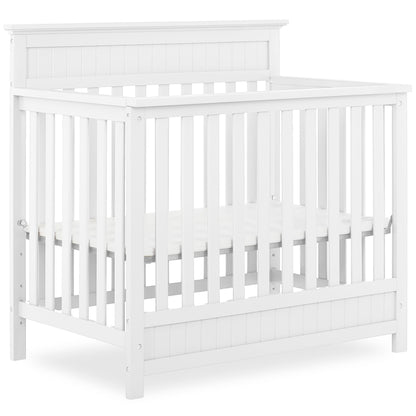 Dream On Me Harbor 4-in-1 Convertible Mini Crib in White, Greenguard Gold Certified