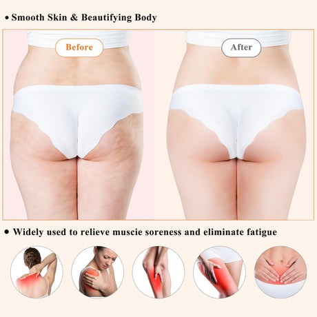 5-in-1 Wood Therapy Massage Tools Lymphatic Drainage Massager for Muscle Pain Relief | Maderoterapia Kit Body Sculpting Tools for Anti-Cellulite, Body Shaping Xokocli