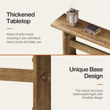 TRIBEWOOD Solid Wood Console Table for Entryway, 63-Inch Long Farmhouse Sofa Table Behind Couch, for Foyer, Hallway, Living Room TRIBEWOOD