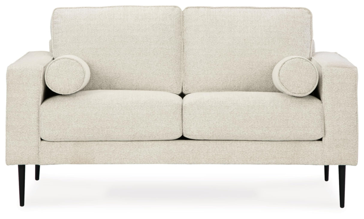 Signature Design by Ashley Hazela Contemporary Loveseat with 2 Bolster Pillows, Beige Signature Design by Ashley
