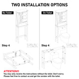 Farmhouse Over The Toilet Storage Cabinet with Sliding Barn Door & Adjustable Shelves in Rustic Oak and Antique White OKD