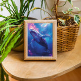 Whale Diamond Painting Cartoon Diamond Art Kits for Adults, DIY 5D Gem Art Painting Kit Round Full Drill Crystal Dots Embroidery Pictures Crafts, Home Wall Decor Gifts, Hobbies for Women 12x16inch KAYEIUU