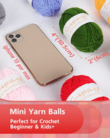 Coopay Crochet & Knitting Yarn, 25g x 14 Multicolor Acrylic Yarn, 1071yd, 4ply Soft, Beginner/Professional Kit Coopay